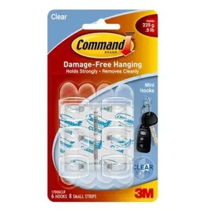 Comparateur de prix : 3M COMMAND Mini crochet clear - Transparent