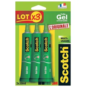 SCOTCH - Lot de 3 tubes de colle gel universelle - 30 ml