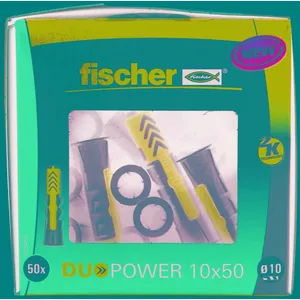 Comparateur de prix : FISCHER - Cheville tous matériaux DuoPower 10x50 mm - Boîte de 50
