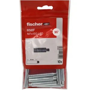 fischer Rallonge patte à vis 7x150 - Mâle Femelle - Longueur 50mm - 10 pièces pas cher