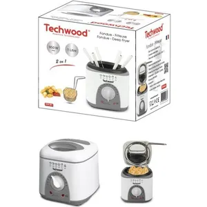 Comparateur de prix : Techwood FRITEUSE + Appareil à FONDUE 2 EN 1 950W Désign Blanche