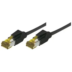 EXC Generique Cordon Patch Rj45 S/ftp cat 6a Lsoh Snagless Noir- 5 m pas cher