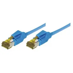 EXC Generique Cordon Patch Rj45 S/ftp cat 6a Lsoh Snagless Bleu - 0,30 m pas cher