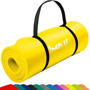 Comparateur de prix : MOVIT Tapis de gymnastique 190cm x 100cm x 1,5cm, jaune