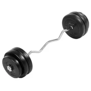 Comparateur de prix : Movit® Ensemble d'Haltères Curl - 55kg, 120cm, Poids, 25mm, Acier, Chr...