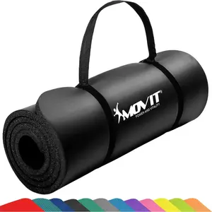 Comparateur de prix : MOVIT Tapis de gymnastique 190cm x 60cm x 1,5cm, noir