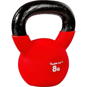 Comparateur de prix : Kettlebell MOVIT - 8kg - Rouge en fonte néoprène