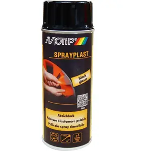 MOTIP Bombe de peinture sprayplast noir brillant aerosol 400ml (396526)