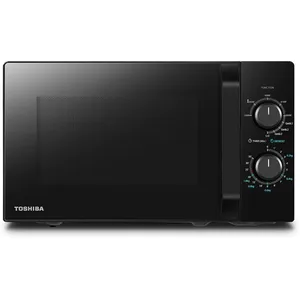 Toshiba Four à micro-ondes 20 L MW2-MG20PF(BK)/GE, 800W/1000W Grill, avec grill croustillant et fonction de cuisson combinée, 9 Niveaux de Puissance, Ampoule LED, Dégivrage facile, Noir pas cher