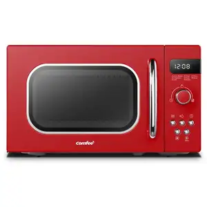 Comfeé Micro-ondes rétro de 20L - COMFEE CMSRO 20 di rd - 800W - Rouge pas cher