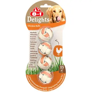 Comparateur de prix : 36g 8in1 Delights, balles fourrées à mâcher (4 balles) - Friandises pour chien