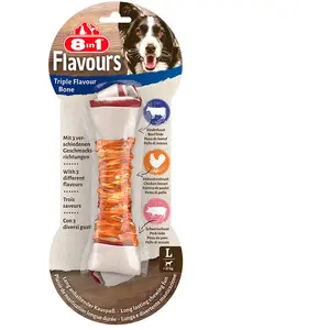 Comparateur de prix : 8in1 Triple Flavour Os à mâcher L pour chien - 85 g