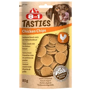 Comparateur de prix : 85g 8in1 Tasties Chips de poulet - Friandises pour chien
