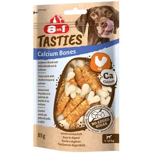 85g 8in1 Tasties Calcium Bones, poulet - Friandises pour chien pas cher