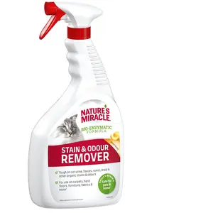 Comparateur de prix : 946mL Destructeur d'odeurs et détachant Nature's Miracle - pour chat