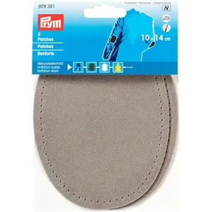 Comparateur de prix : Prym Renfort imitation daim Thermocollant 2 pcs 10 x 14 cm Gris clair