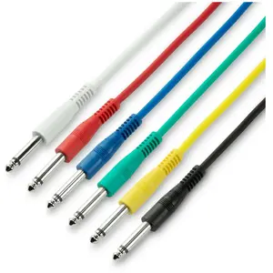 Adam Hall Cables 3 STAR IPP 0090 SET - Jeu de 6 câbles patch 6,3 mm Ja...