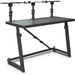 Comparateur de prix : Gravity FDJT 01 table DJ Desk avec supports ordinateur portable et enceintes ajustables