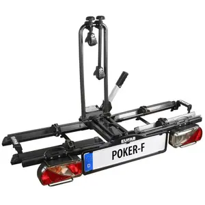 Comparateur de prix : LAS Eufab - Porte-vélos 2 Vélos Sur Attelage Poker f Pliable Et Basculant