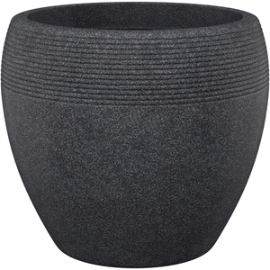 Scheurich pot en plastique rotomoule lineo 282 - 48 x 39 cm - noir granite pas cher