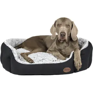 Comparateur de prix : Nobby Cacho Lit Confort Ovale pour Chien Gris Foncé 65 x 57 x 22 cm