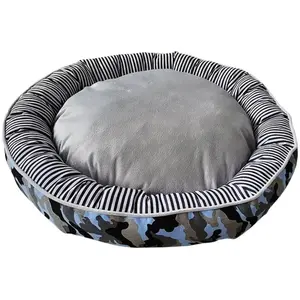 Comparateur de prix : Nobby 62827 Donut Classic Elio Lit Confort Bleu Camouflage Ø 110 x 35 cm