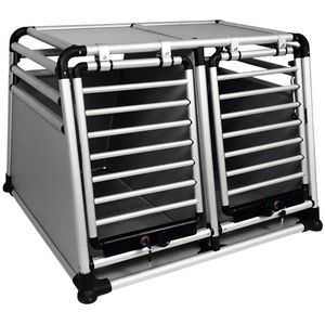 Cage de transport de voiture pour chien double aluminium Nobby Pet Nou... pas cher