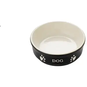 Comparateur de prix : Gamelle céramique pour chien Nobby Pet Dog Noir 131 ml 68764