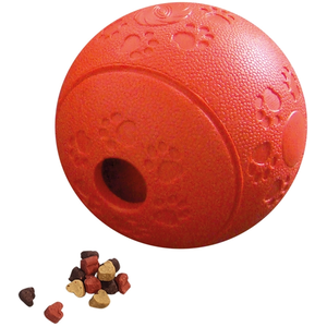 Nobby Boule à goûter en caoutchouc - Rouge - 11 cm pas cher