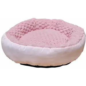 Comparateur de prix : Nobby Lit Confortable Donut Classic Diamond Rose D x H : Ø 50 x 15 cm