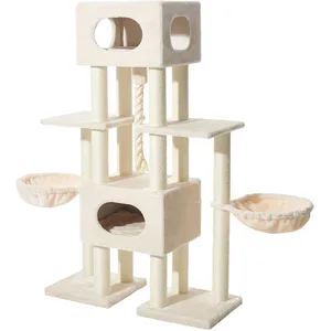 Comparateur de prix : Arbre à chat Nobby Pet Usak Beige 100x40x156 cm 63797-92