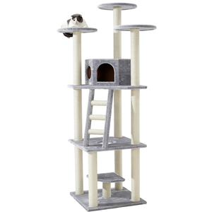 Arbre à chat classique Nobby Pet Sultan Gris 60x60x197 cm 63777-01 pas cher