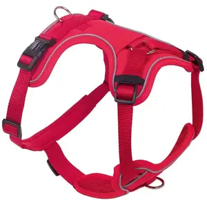 Nobby 80409-01 Harnais Ceinture Chien Mailo Rouge Taille L : Poitrine 42-60 cm, Ventre 65-85 cm, Largeur 25 mm pas cher