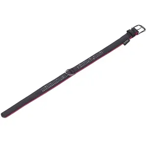 Comparateur de prix : Nobby Pacific Deluxe Collier Triple Rangs Rouge 60 cm (50-58 cm) Largeur 28/32 mm