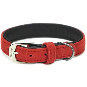 Comparateur de prix : Nobby Collier Velour Rouge (Lollipop) 47 cm (38-44 cm) 22/25 mm 1 pièce