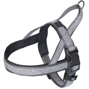 Harnais norvégien pour chien Nobby Pet Linen Deluxe Gris S/M (38/50cm)... pas cher