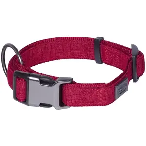 Collier pour chien Nobby Pet Linen Deluxe Rouge S/M 88741-01 pas cher