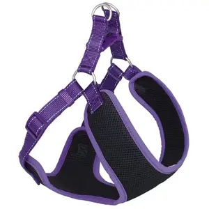 Comparateur de prix : Nobby Harnais Black Mesh Reflect Violet L : 41-46 cm + 42 cm, l : 10 mm