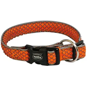 Collier pour chien Nobby Pet Mesh Air Orange 55 cm x 32 mm 53066-04 pas cher