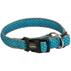 Collier pour chien Nobby Pet Mesh Air Bleu 55 cm x 32 mm 53066-32 pas cher