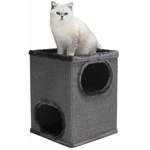 Griffoir cylindrique pour chat Nobby Pet Arda IV Gris 50x50x120 cm 636... pas cher