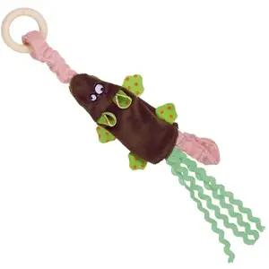 Comparateur de prix : Jouet peluche pour chat souris élastique avec anneau en bois Nobby Pet...