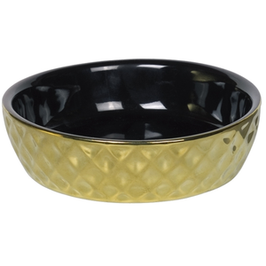 Nobby Bol en céramique pour Chat Doré/doré Ø 14 x 4 cm, 0,25 l, 1 pièce, Noir pas cher