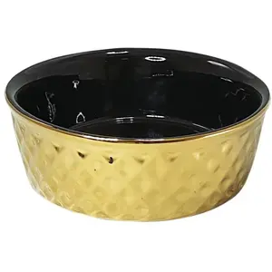 Comparateur de prix : Nobby Gamelle en céramique doré/Noir Ø 20 x 7 cm, 1 l, 1 pièce