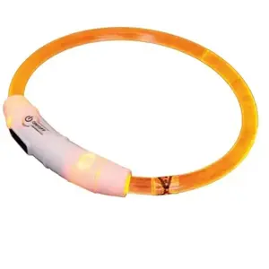 Colliers pour chien lumineux à LED large Nobby Pet Visible Orange S 78... pas cher