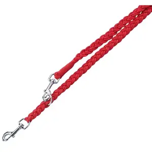 Nobby Laisse Tressé pour Chien Rouge 200 x 2,5 cm