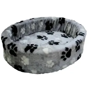 Comparateur de prix : Panier en peluche pour chien Nobby Pet Patte Gris 90 cm 75737-01