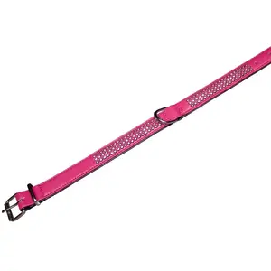 Comparateur de prix : Nobby Crystal Collier pour Chien Fuchsia/Noir 47 cm/22-24 mm