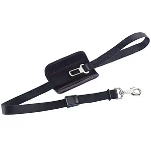 Nobby Laisse/Ceinture en Nylon pour Chien Noir 24 mm 75-100 cm pas cher