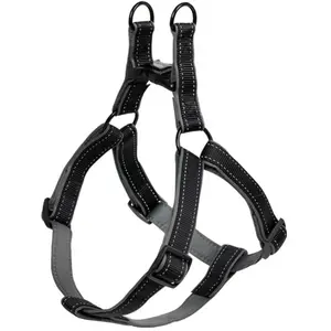 Nobby Classic Reflect Soft Harnais pour Chien Noir/Gris 30-40 cm pas cher